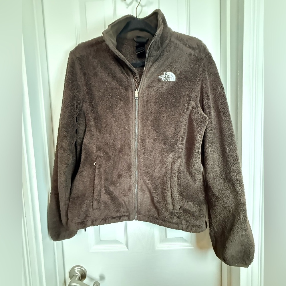 Warm Fuzzy Fleece The North Face Women's Brown Jacket Full Zipper Adventurous